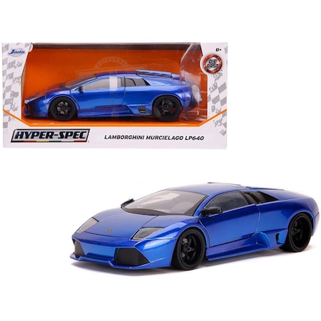 Endless Games 1-24 Scale Lamborghini Murcielago LP640 Candy Hyper Spec Diecast Model Car, Blue EN3471478